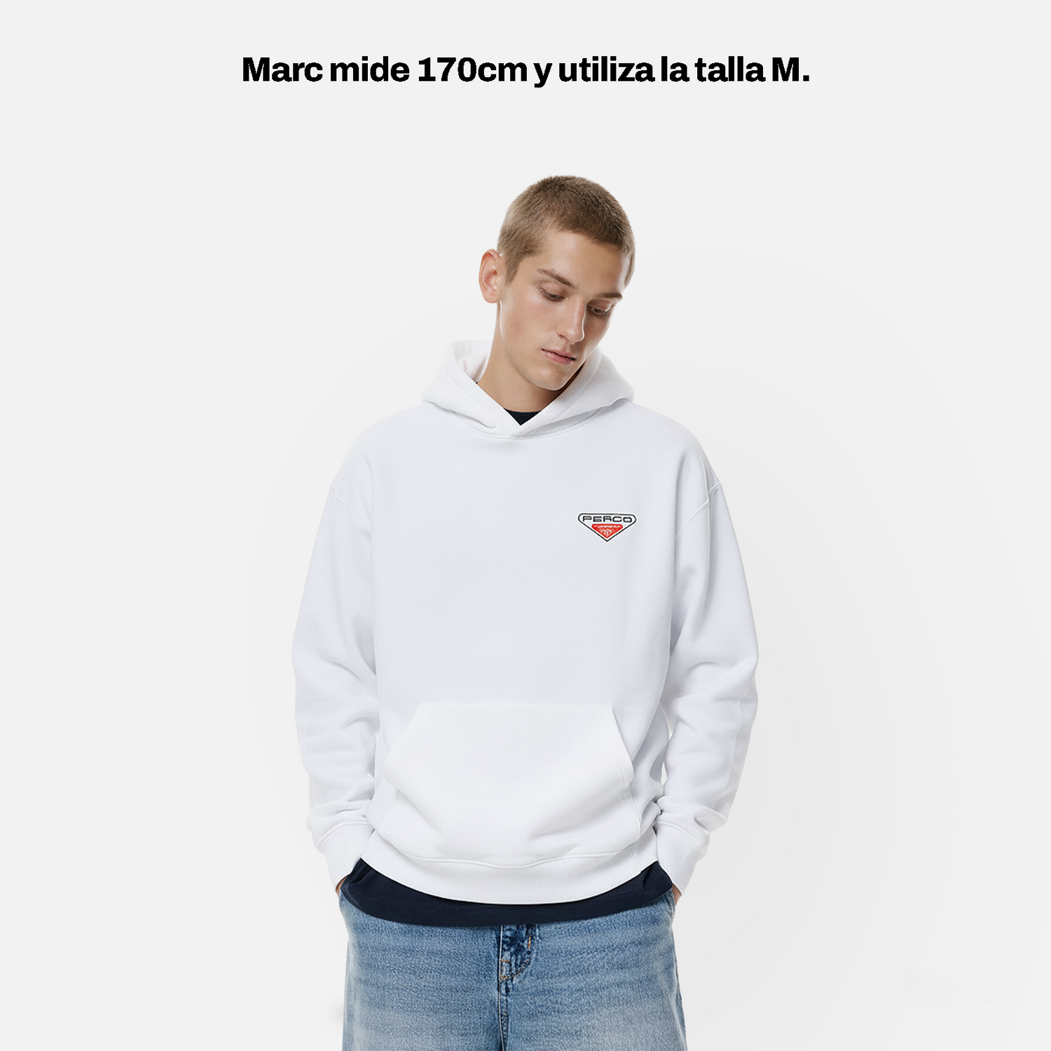 Sweat à capuche blanc TN