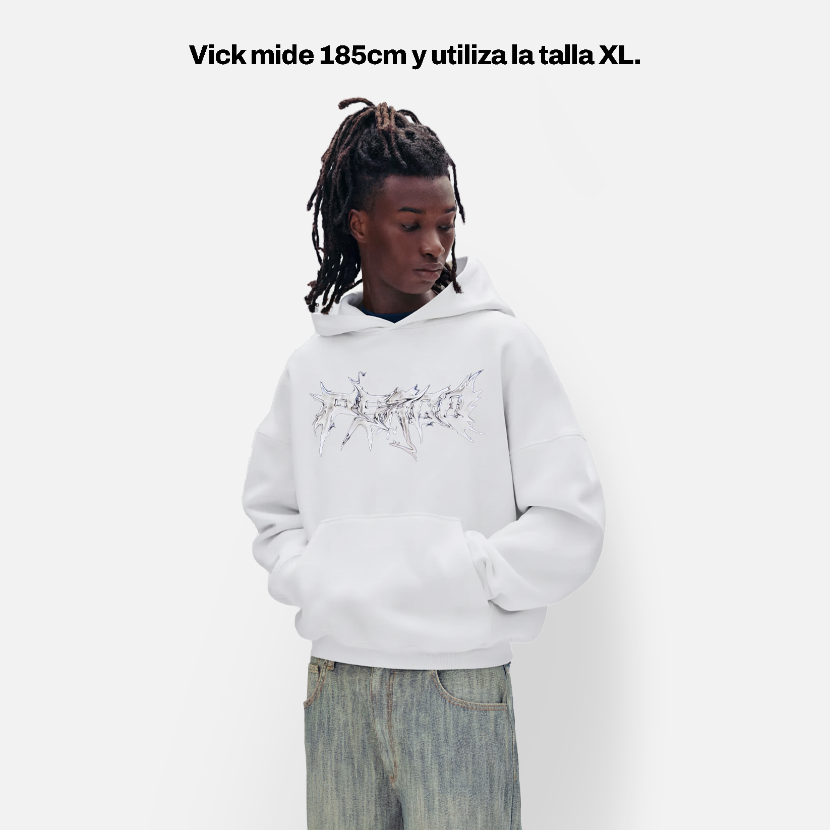 METAL WHITE HOODIE