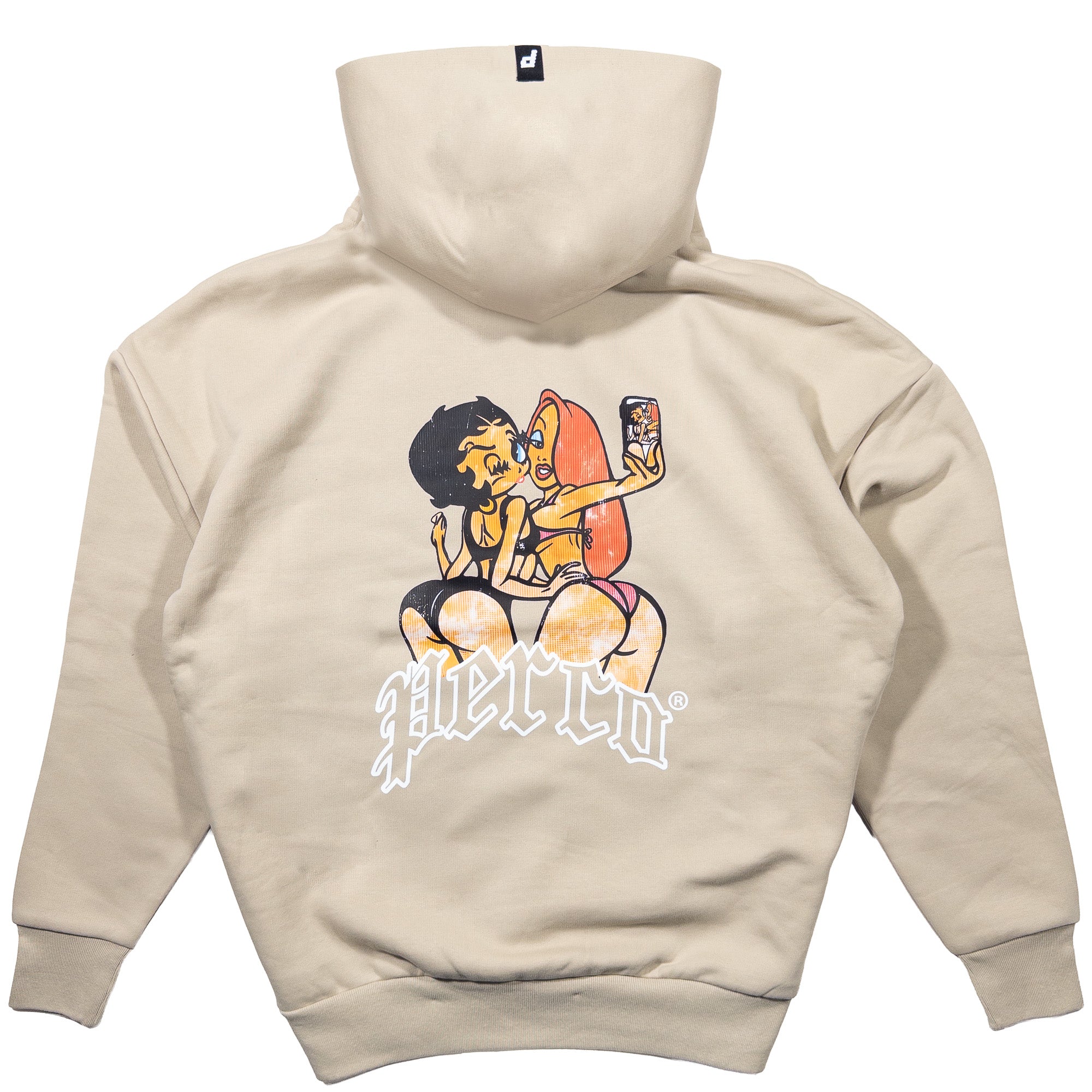 Sweat à capuche beige Booty