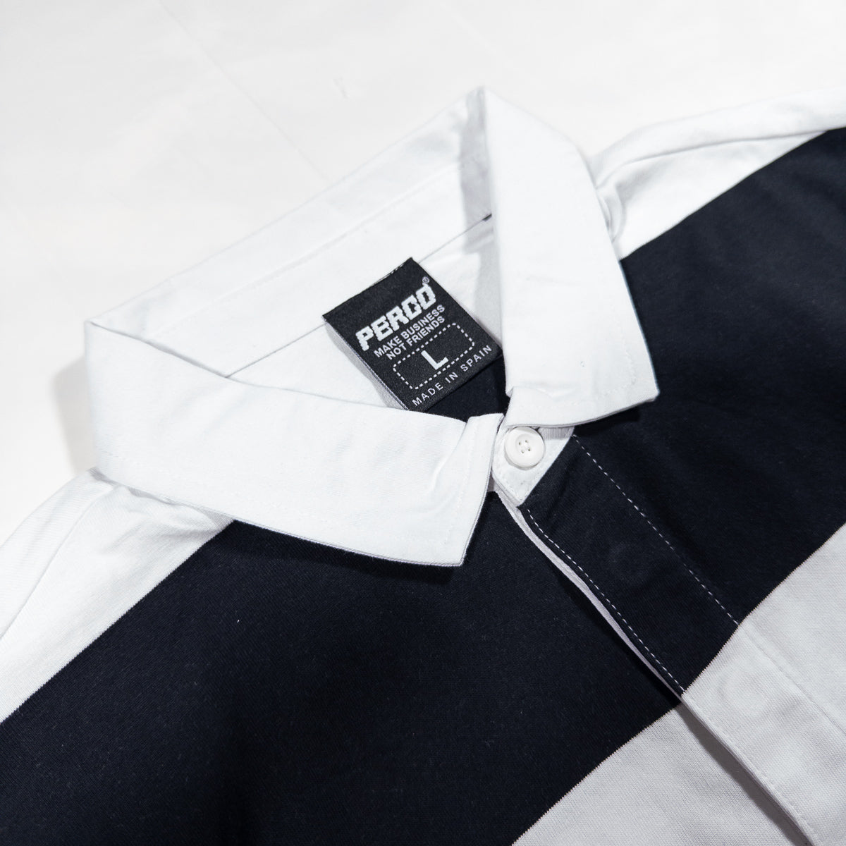 512 STRIPES BLACK POLO