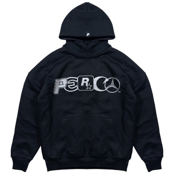 Sweat à capuche noir avec logos 3M