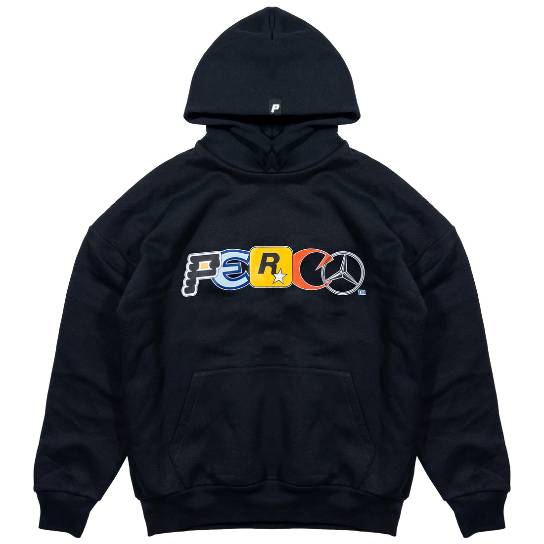 Sweat à capuche noir avec logos