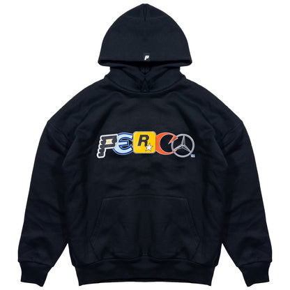Sweat à capuche noir avec logos