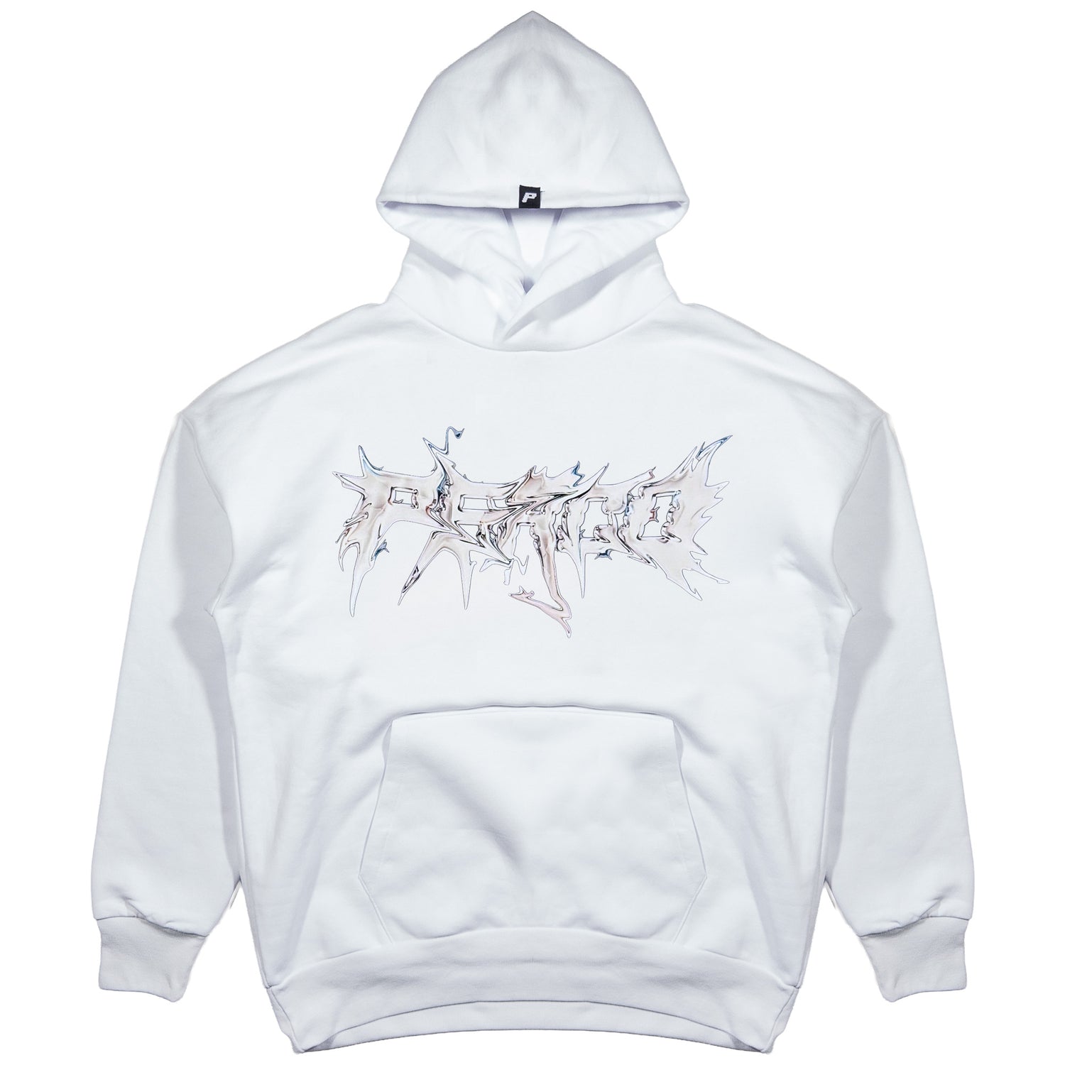 SWEAT À CAPUCHE BLANC MÉTAL