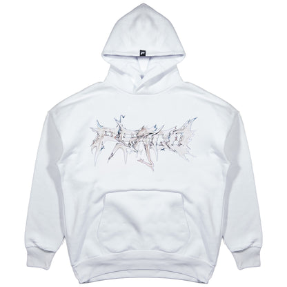 SWEAT À CAPUCHE BLANC MÉTAL