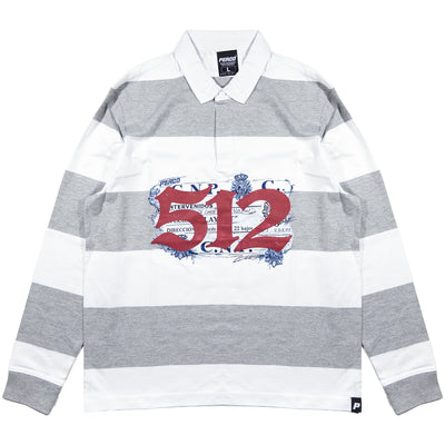 512 STRIPES GREY POLO