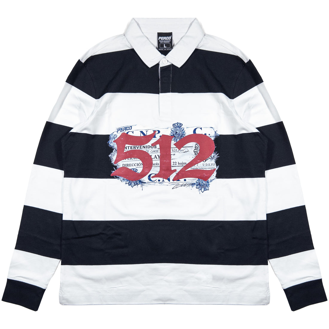 512 STRIPES BLACK POLO