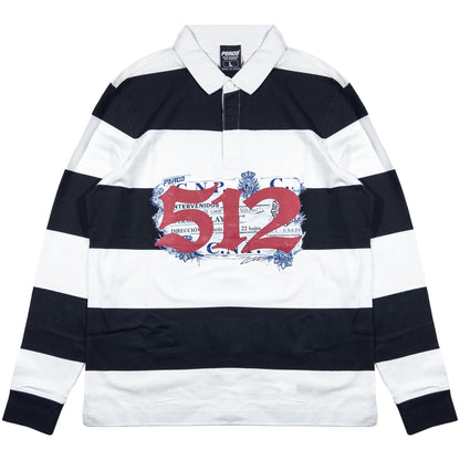 512 STRIPES BLACK POLO