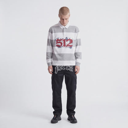 512 STRIPES GREY POLO