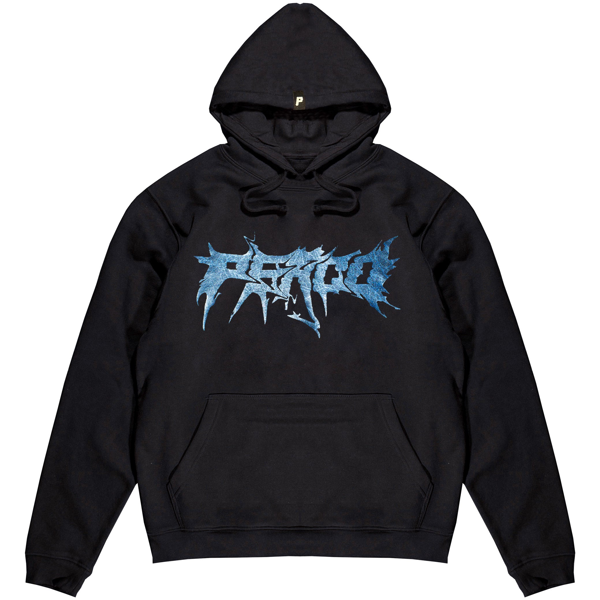 BLUE METAL BLACK HOODIE