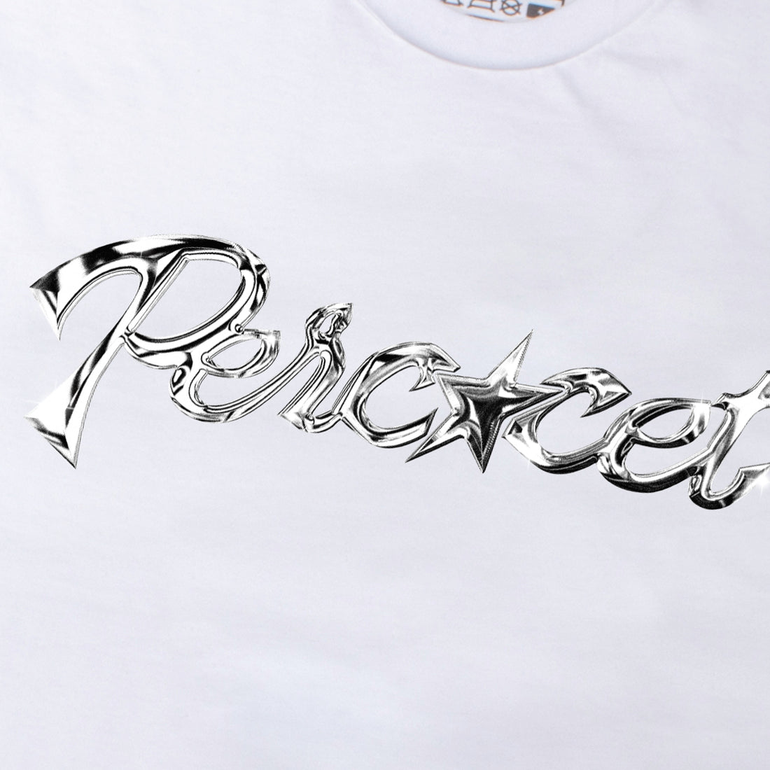 T-SHIRT BLANC ARGENTÉ